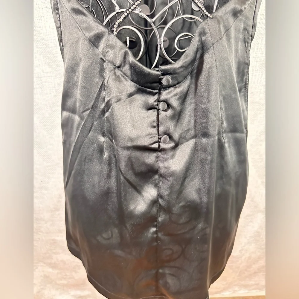 Free People Darling mini black slip dress with rhinestones size XS